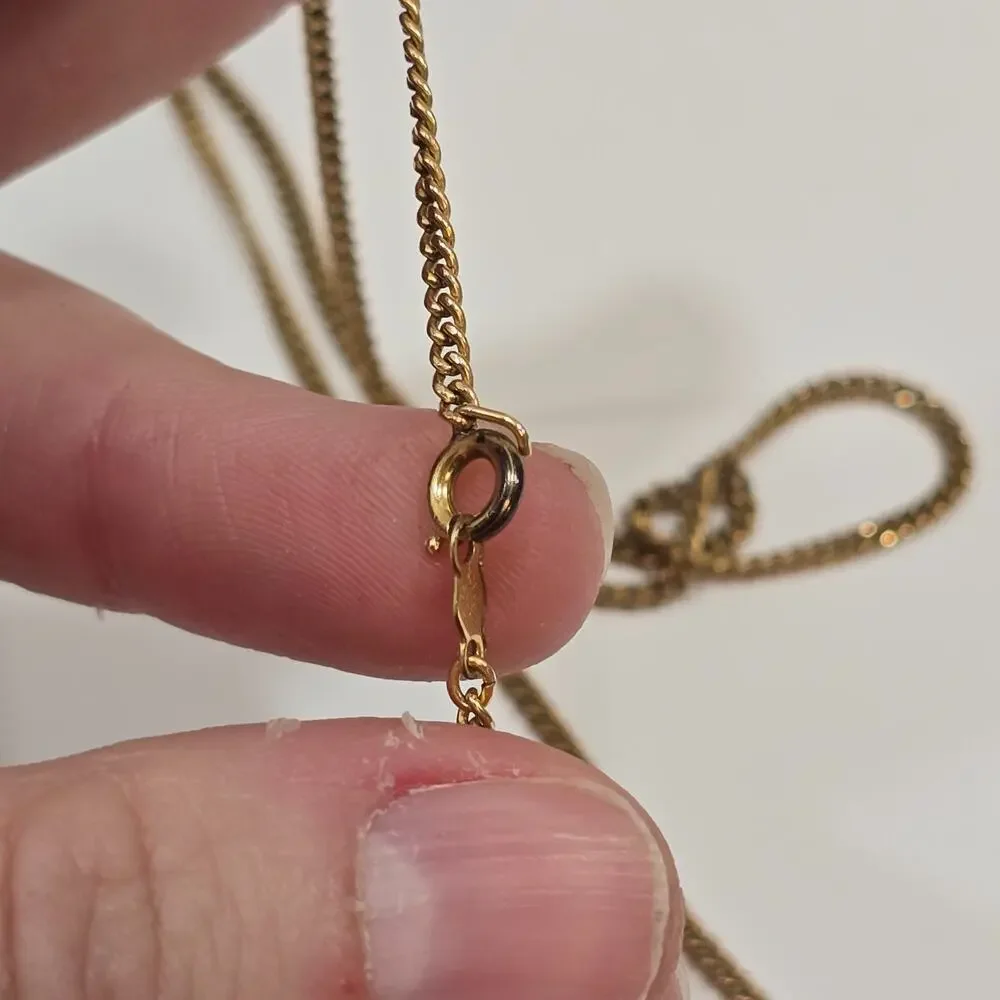 Vintage Gold Dipped Leaf Filigree Pendant With Caco 12K GF Chain Necklace - Picture 8 of 16